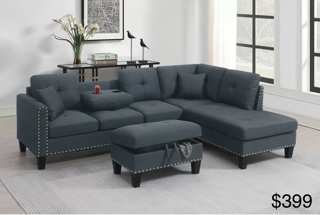 Sectional Sofa With Ottoman 