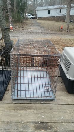 36 inch by 27 and 1/2 in folding dog crate