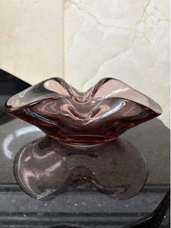 Amethyst art glass bowl