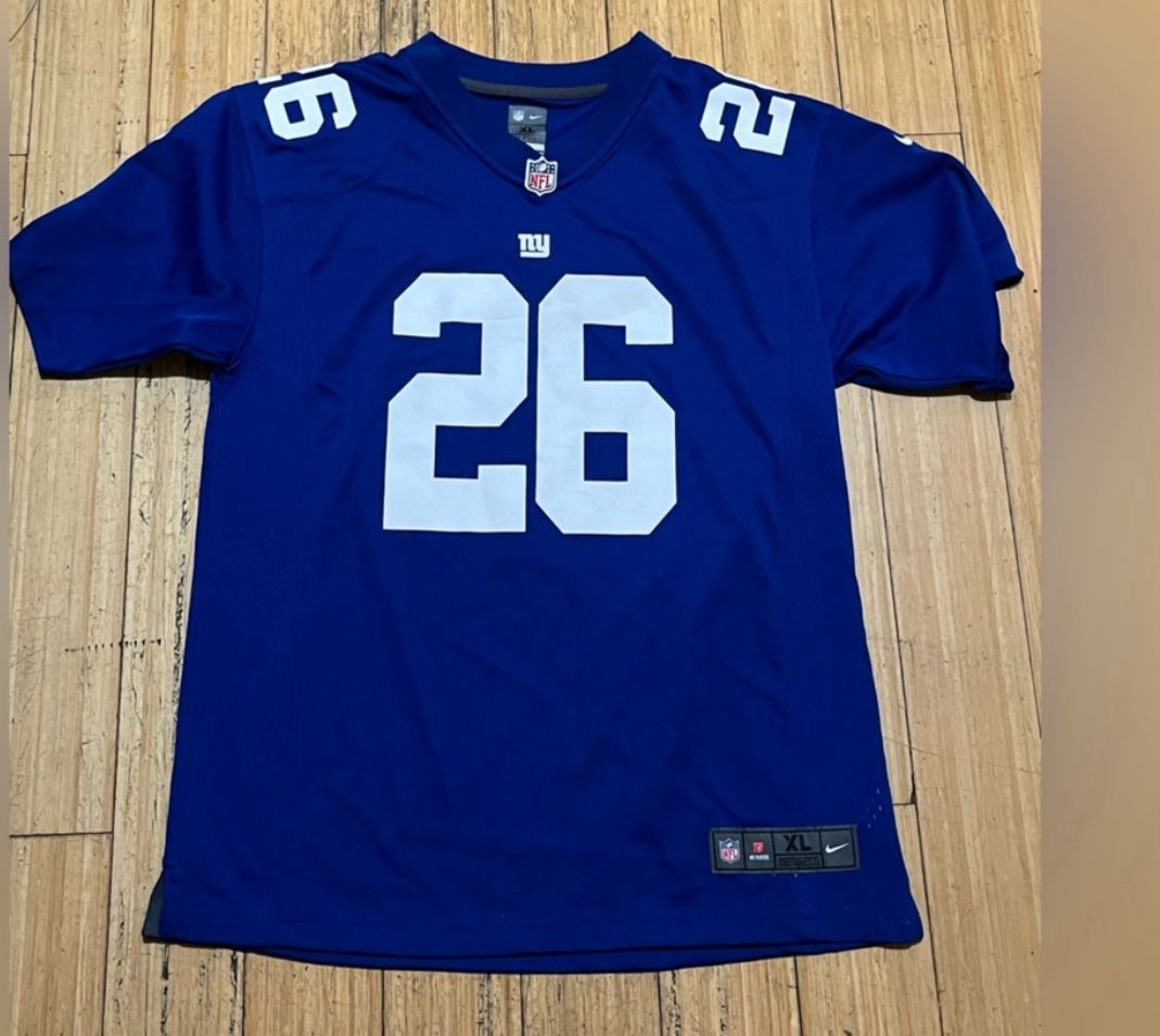 Youth Nike On Field New York Giants Barkley Jersey Sz XL