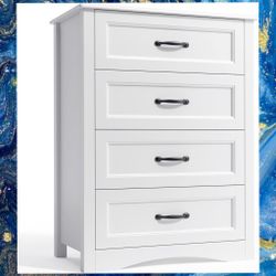 White 4-Drawer Dresser, 36" Tall, New, Unassembled In Box . 