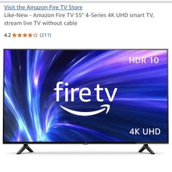Like-New - Amazon Fire TV 55" 4-Series 4K UHD smart TV, 