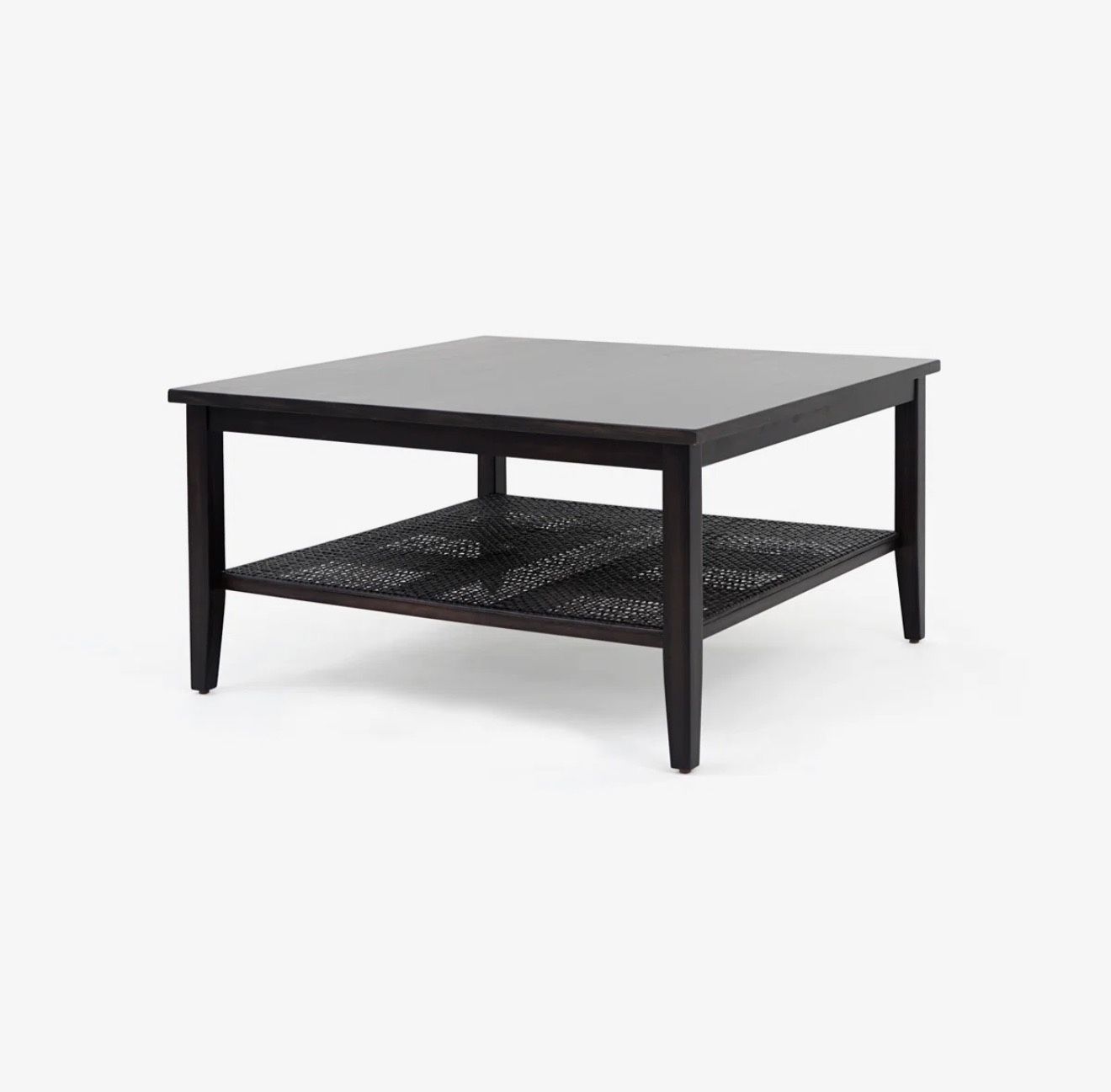 Solid Wood And Rattan Coffee Table
