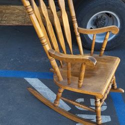 Strong Solid Wood Rolling Chair