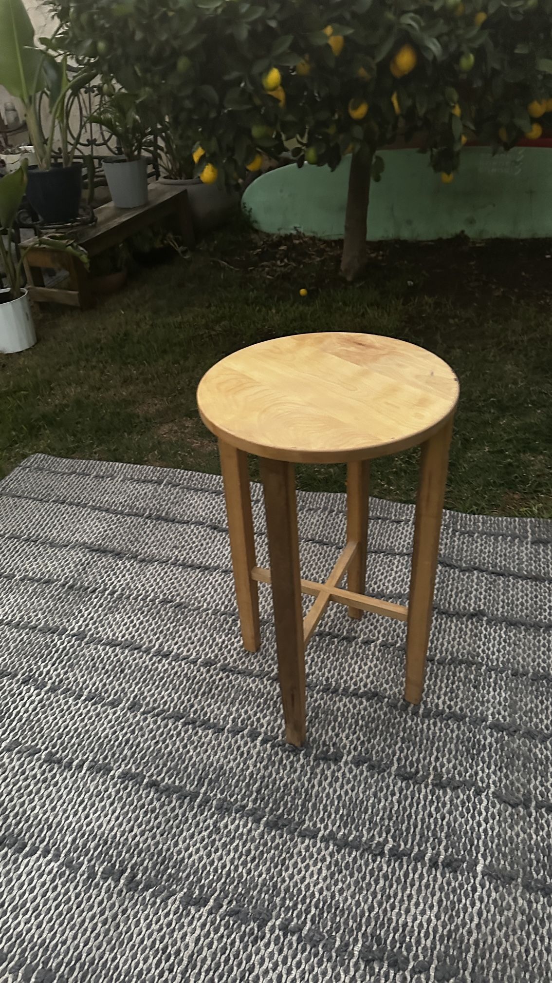 Round Tall End Table
