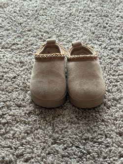 Tan Suede Slip-On Clogs with Sherpa Lining
