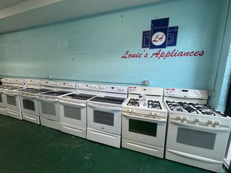 30” basic gas or electric stoves 20% off