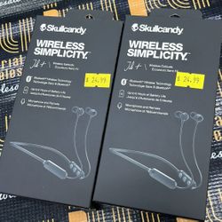 Skullcandy Wireless Earphones Brand New Sealed With 1 Year Warranty 