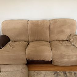 Faux leather couch