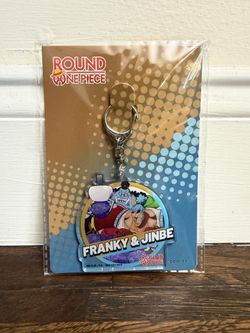 One Piece X Round1 Collab Keychain - Franky & Jinbe Acrylic Keychain