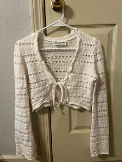 Crocheted Pullover/Shaw & Crocheted Mushroom Bandana