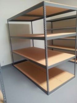 Wide Span Stock Supply Storage Shelving 96x48 Boltless Racks Similar To Uline And Grainger
