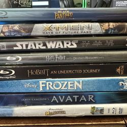 Blu Ray DVDs  Multi Genre Frozen Star Wars  X Men Harry Potter