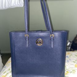 Blue Michael Kors, large shoulder bag