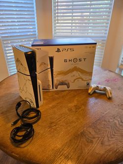 PS5 Ghost of Yotei Console + Controller Limited Edition PlayStation Bundle, Gold, Slim Disc