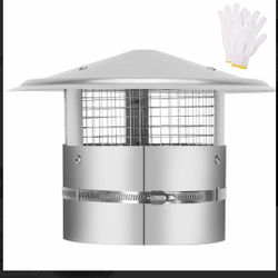 Chimney Cap Orsong 12 Inch Stainless Steel Round with Mesh Guard