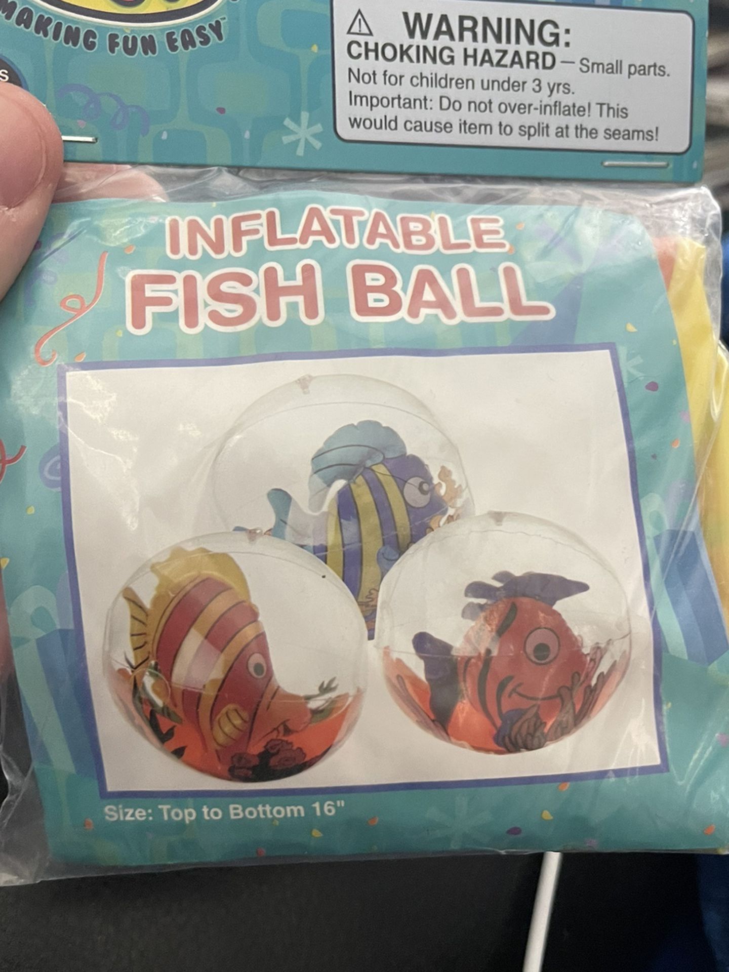 New Inflatable Fish Ball 16”!