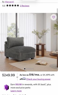 Armless accent chair