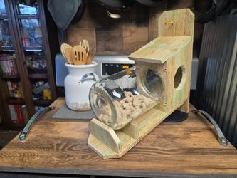 Homemade treated lumber Squirrel feeders