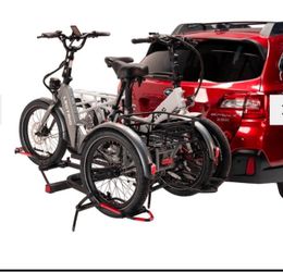 Tricycle carrier rack Etrike hitch and bicycle