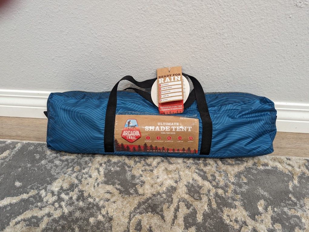 Arcadia Trail Ultimate Shade Dog Tent Blue Outdoor Waterproof Camping Hiking New