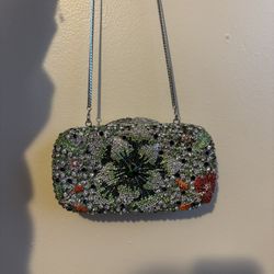 Rhinestone clutch bag