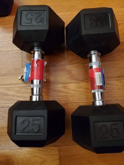Weights; 25 lb dumbbell; new- $95