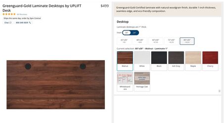 UPLIFT 80"×30" Standing Desk Top — Walnut Laminate — NEW, Sealed in Box (Desktop Only, No Frame)