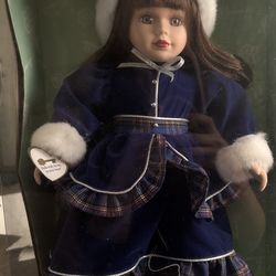 Victorian Seasons Vintage Genuine Porcelain Doll Ages 8+ 18" Doll