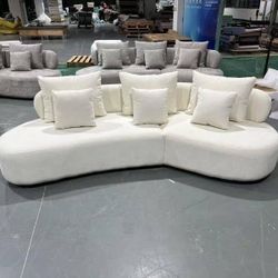 Grace Sectional Sofa with pillows Beige