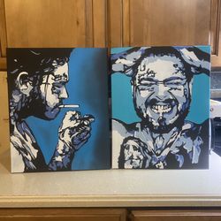 Post Malone Paintings 16”x20” On Canvas