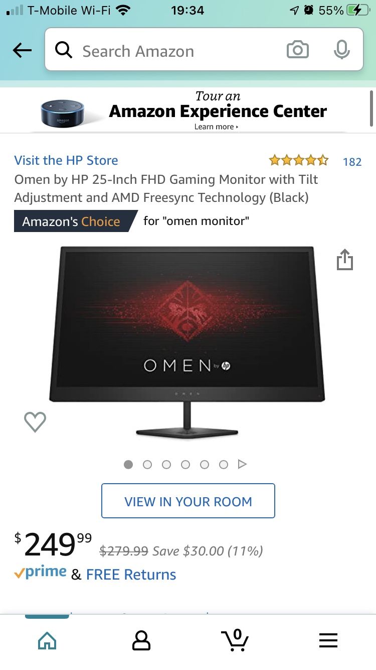 Omen Gaming Monitor 144hz 1920x1080