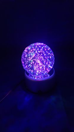 Crystal Ball With Bubbles With Stand