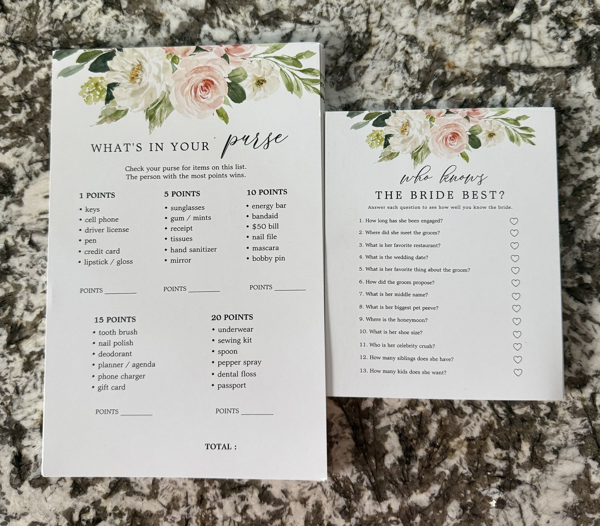 Bridal Shower Games