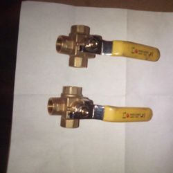 Brass  3Way Ball Valve 3/8" 600WOG