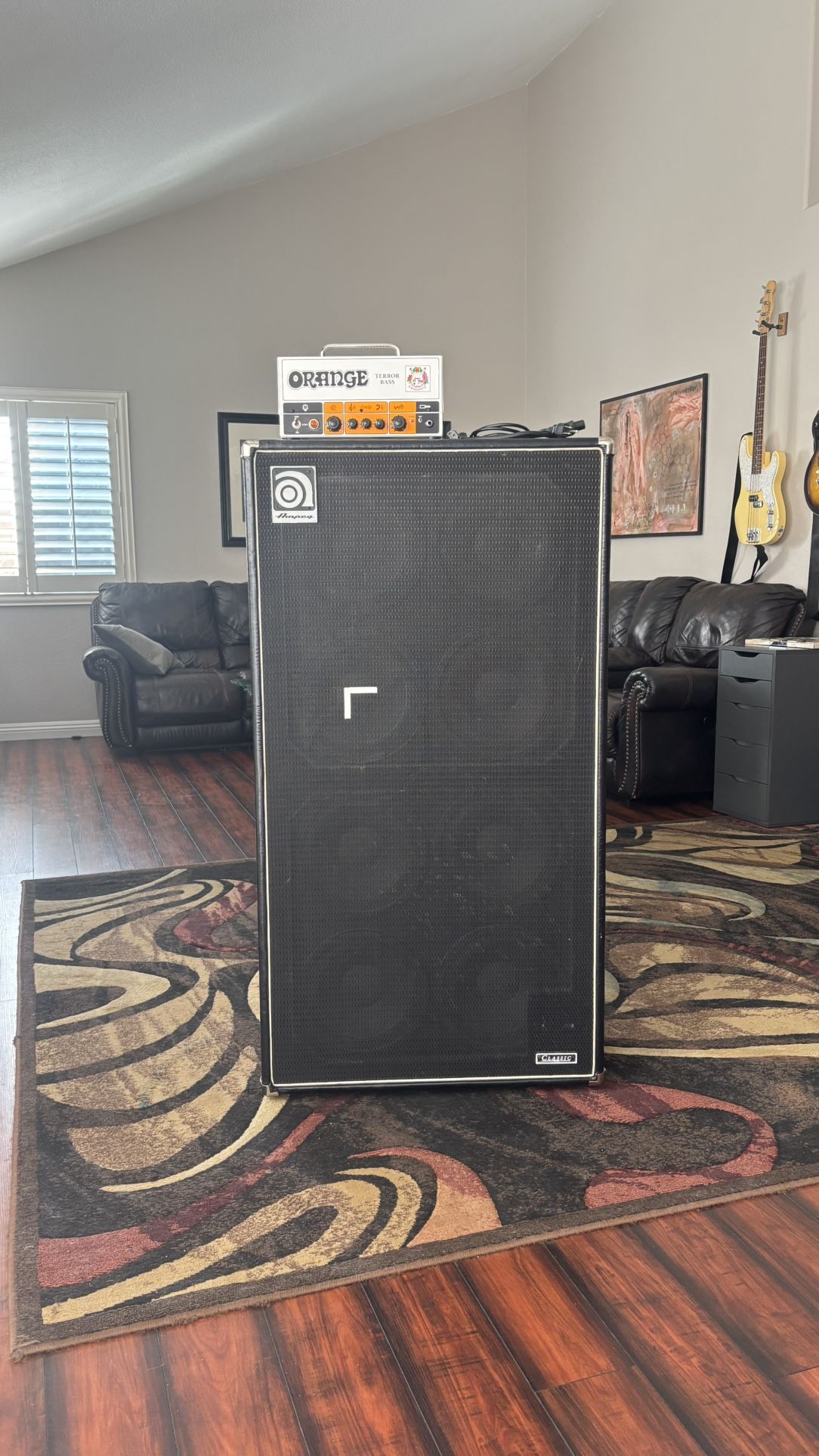 Orange Terror Bass Head With Ampeg 8x10