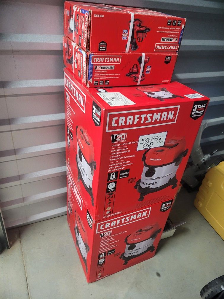 New 20V Craftsman Cordless Drill And Vacuum