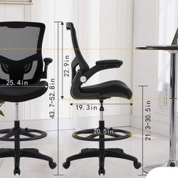 drafting chair w adjustable lumbar and foot rest