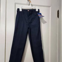 Dickies Boys School Uniform Boy’s Flat Front Classic Pant Size 12 NAVY