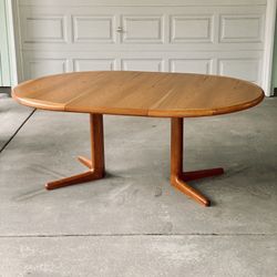 Mid Century Teak Extendable Dining Table by Laurits M Larsens 