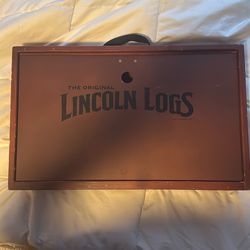 Original Wooden Case Lincoln Log Building Set