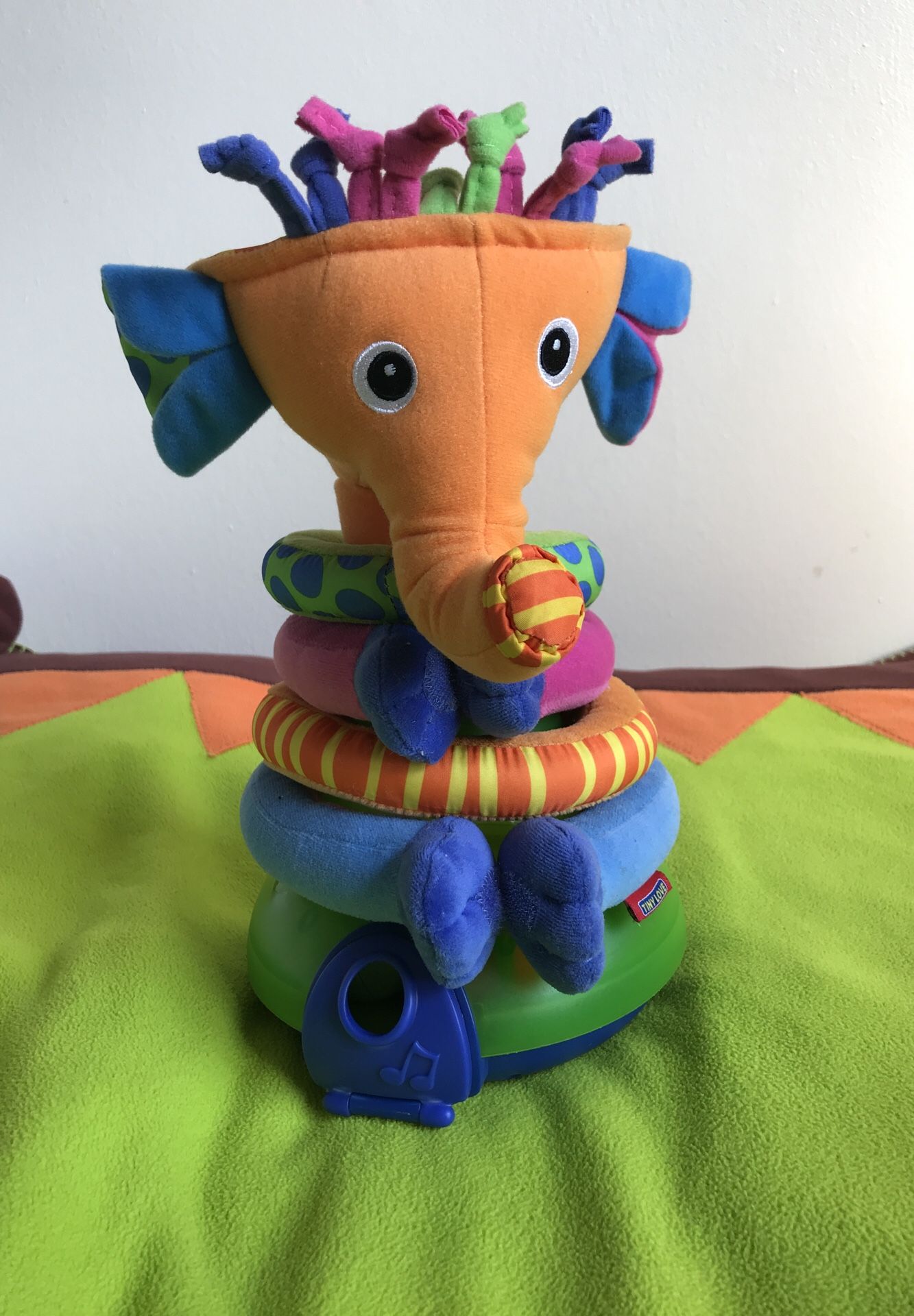 Tiny Love Musical Stack and Ball Game, Orange Elephant