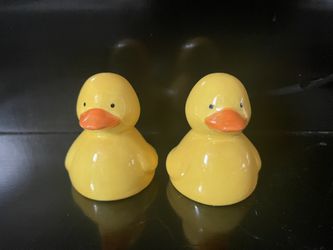 Yellow Rubber Ducky Salt And Pepper Shakers. New Condition .  Never Used.  Adorable. 