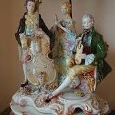 2 Antique Capodimonte Italian Porcelain lamp 