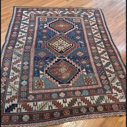 5x7 Antique Caucasian Kazak Rug (1850)