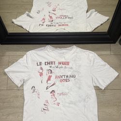 Y2K 2000s Express Brand “Le Chat Noir” Pin Up Girl Shirt