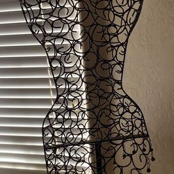 Black wrought iron Dress sculpture