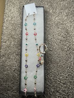 Multi Color Eye Bracelets With Matching Rings NEED GONE 