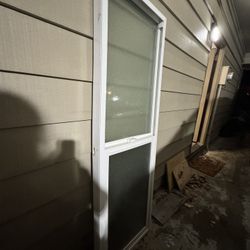 Milgard Tempered, obscure single hung vinyl double pane window 