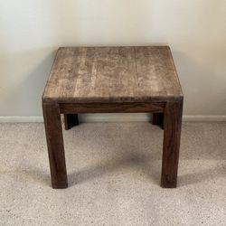Rustic Solid Wood Large Side End Table